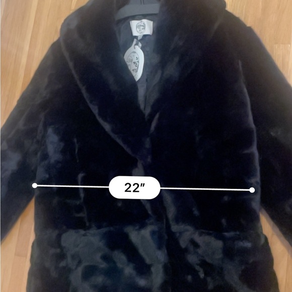 Black Furless Faux Fur oversized  coat by Marei 1998 - Picture 5 of 11